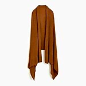 J Crew Brown OversizedCashmere Travel wrap